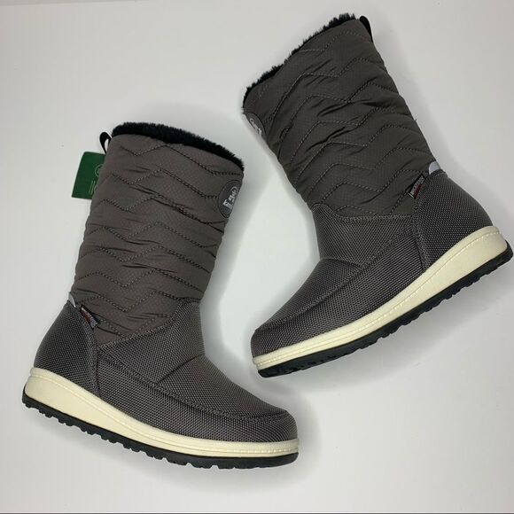 Kamik Chrissy Zip Gray Zip Up Waterproof Winter Boots womens size 5 - Picture 1 of 10